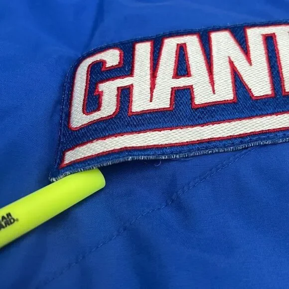 🔥🏈 Vintage NEW YORK GIANTS NFL Apex One Parka Puffer Jacket Blue/Red Sz M - GU